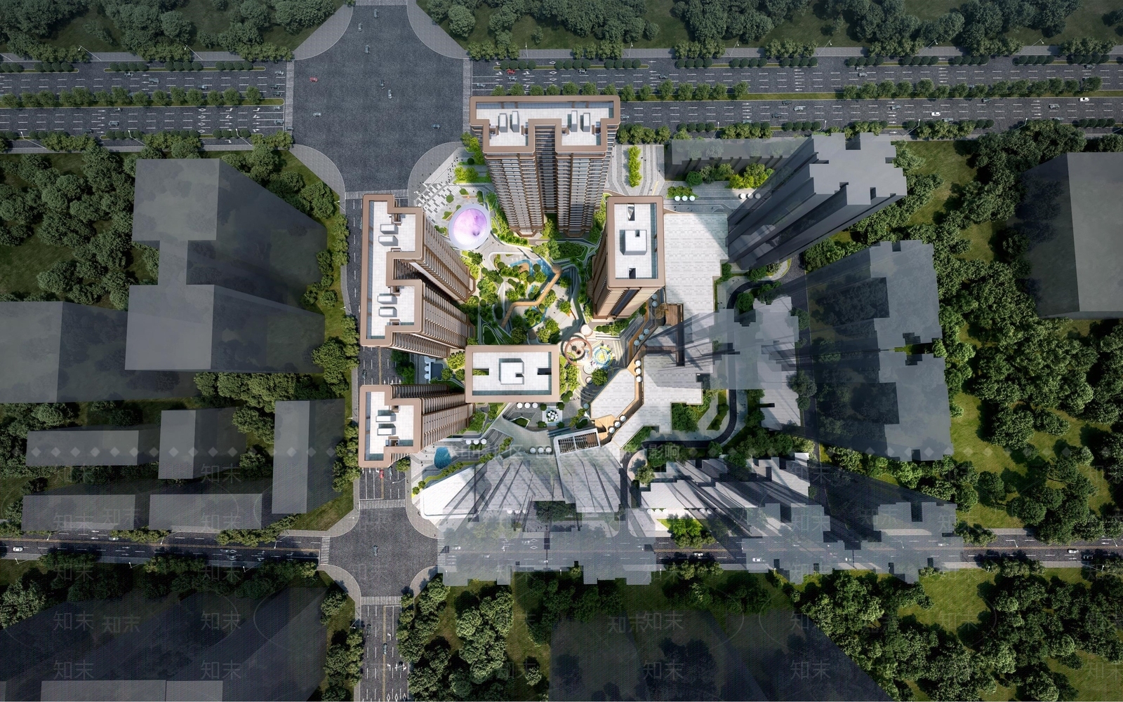 现代商业综合体SU模型下载【ID:1157442944】