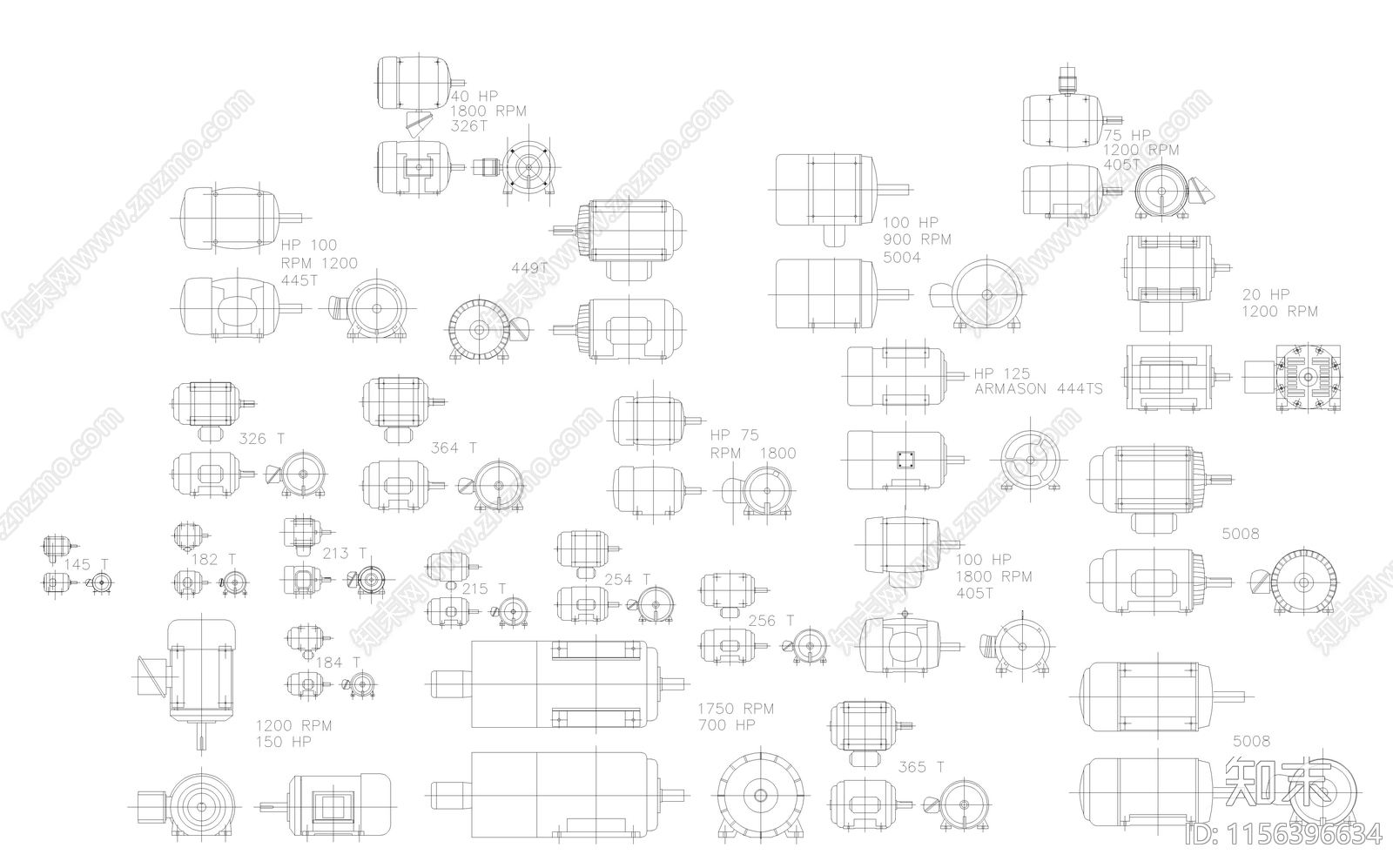 电机图纸施工图下载【ID:1156396634】