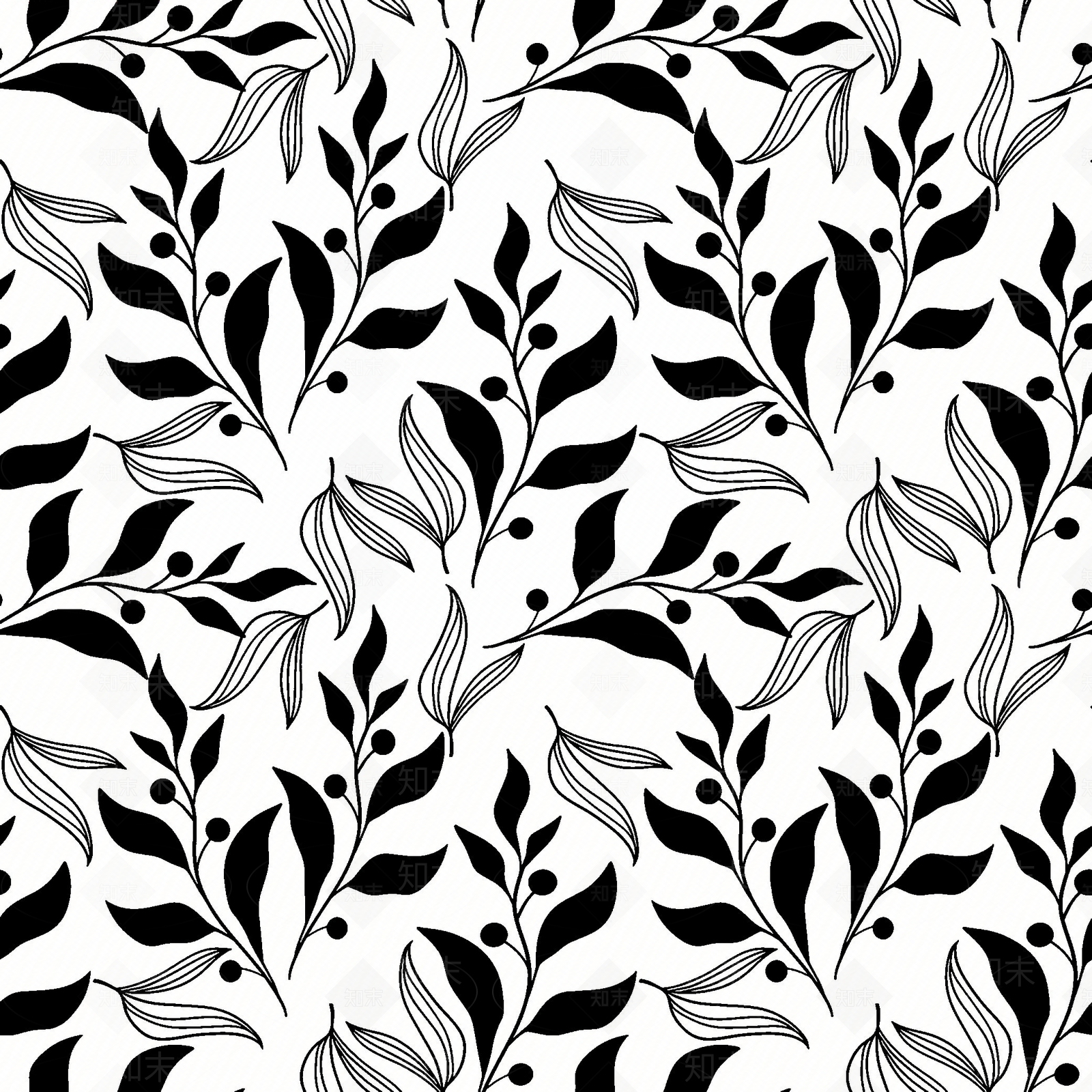 新中式复古花纹布纹墙纸贴图下载【ID:1156396555】