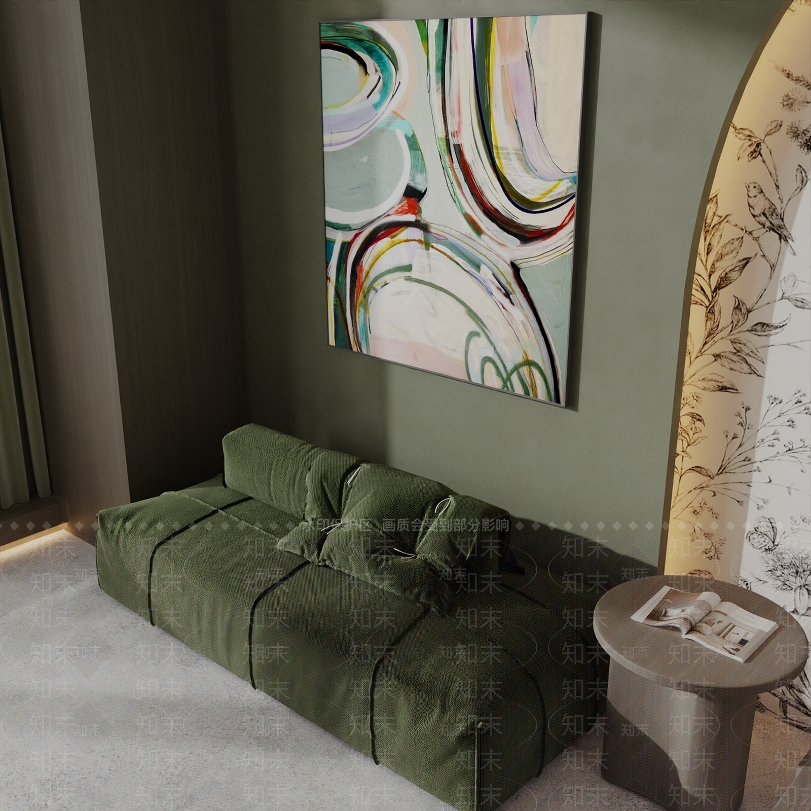 现代三人沙发3D模型下载【ID:1156402084】