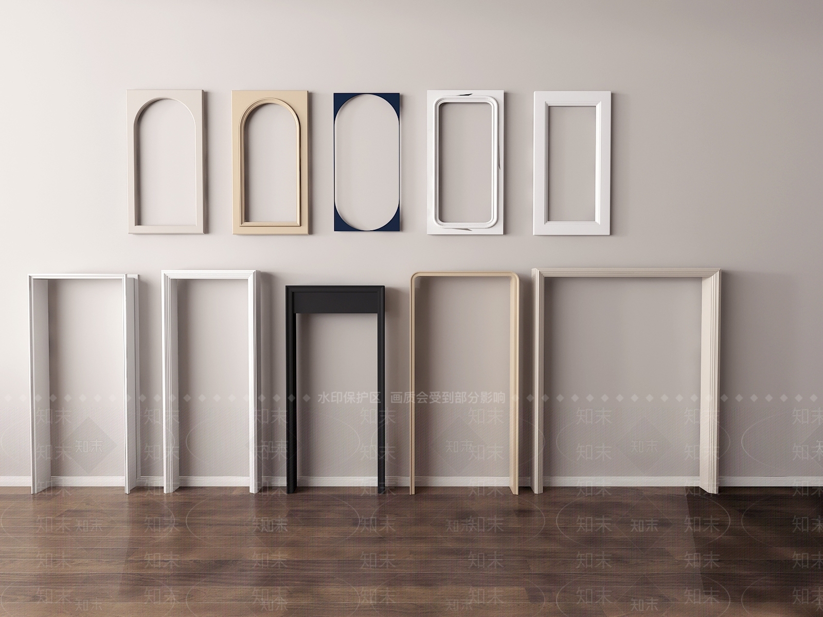 现代门框SU模型下载【ID:1156402640】