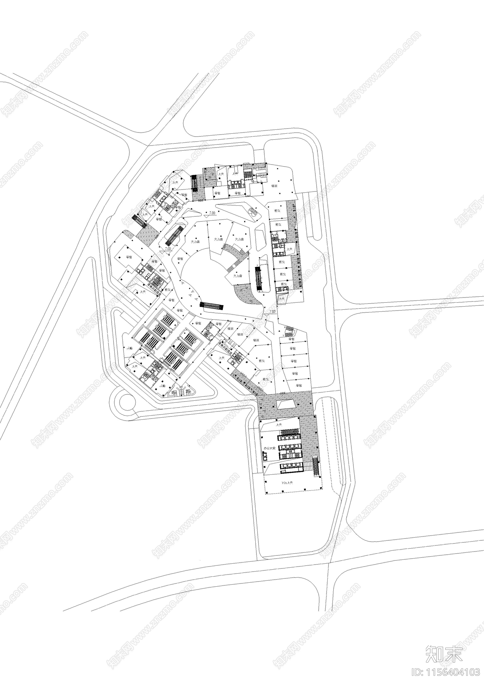 深圳某商业地块规划及建筑单体设计方案cad施工图下载【ID:1156404103】