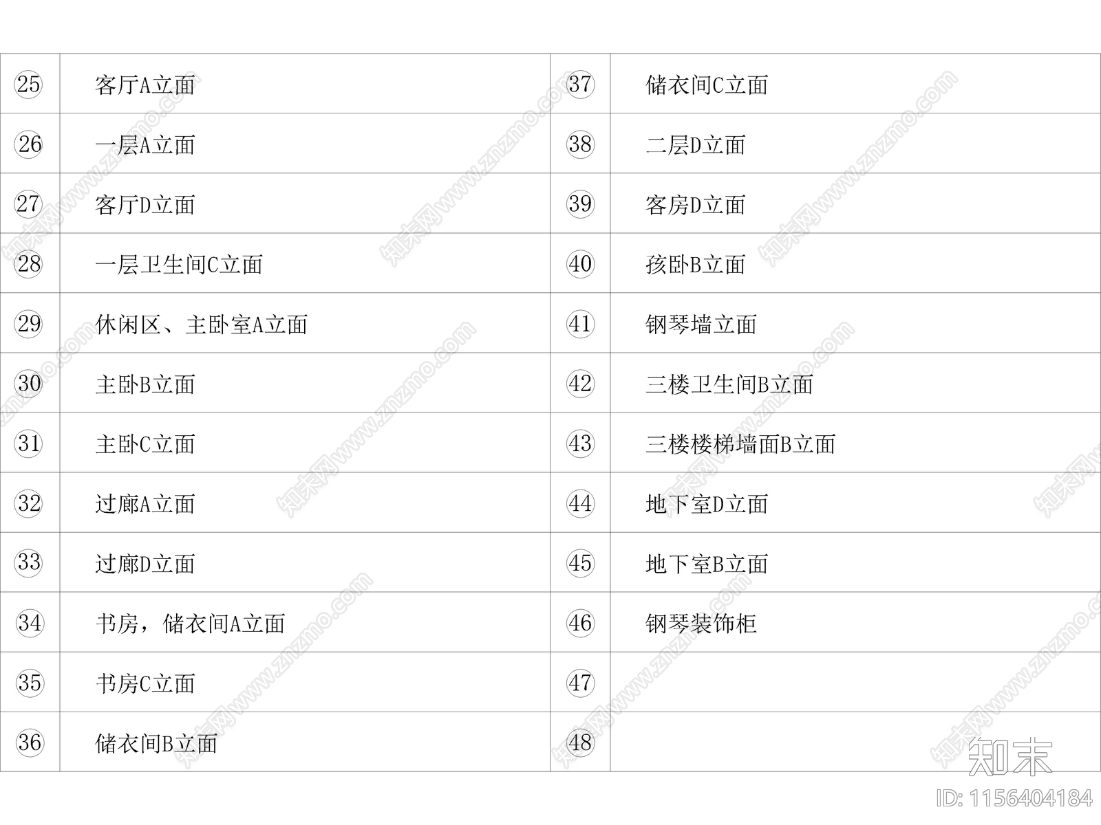 现代家装别墅大宅样板间cad施工图下载【ID:1156404184】