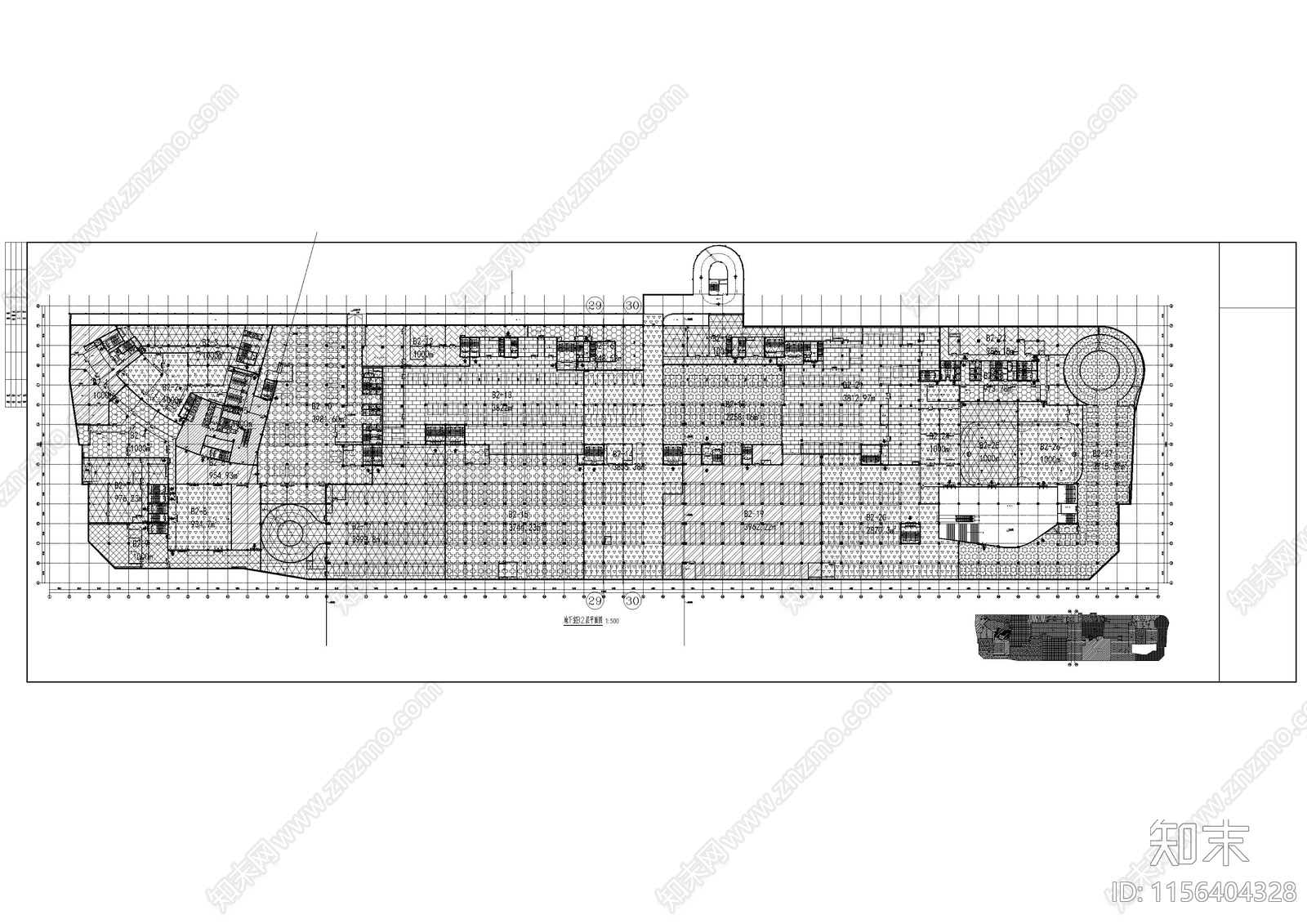 成都誉峰商务区cad施工图下载【ID:1156404328】