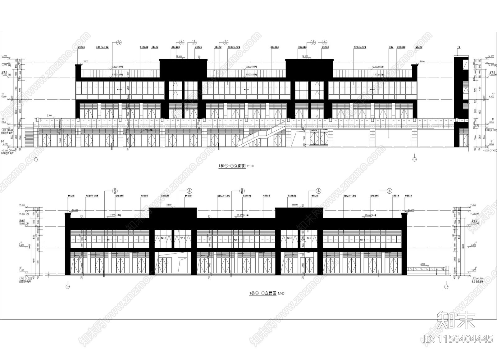 大型商业街建筑cad施工图下载【ID:1156404445】