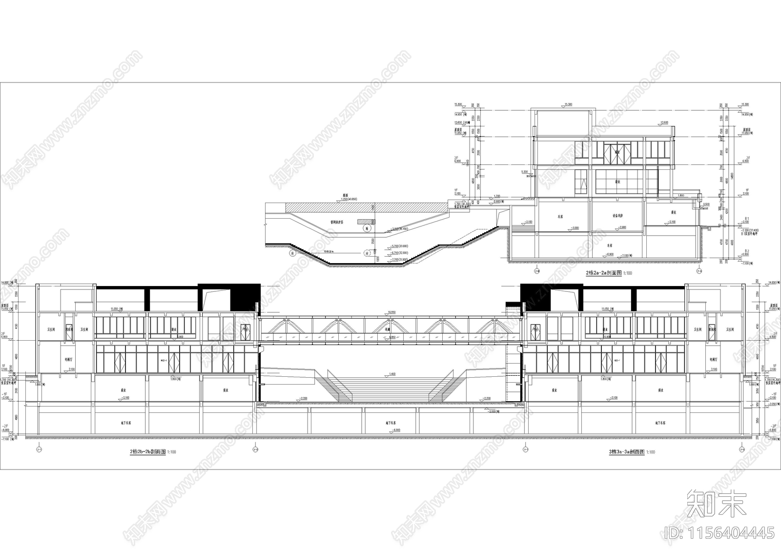 大型商业街建筑cad施工图下载【ID:1156404445】