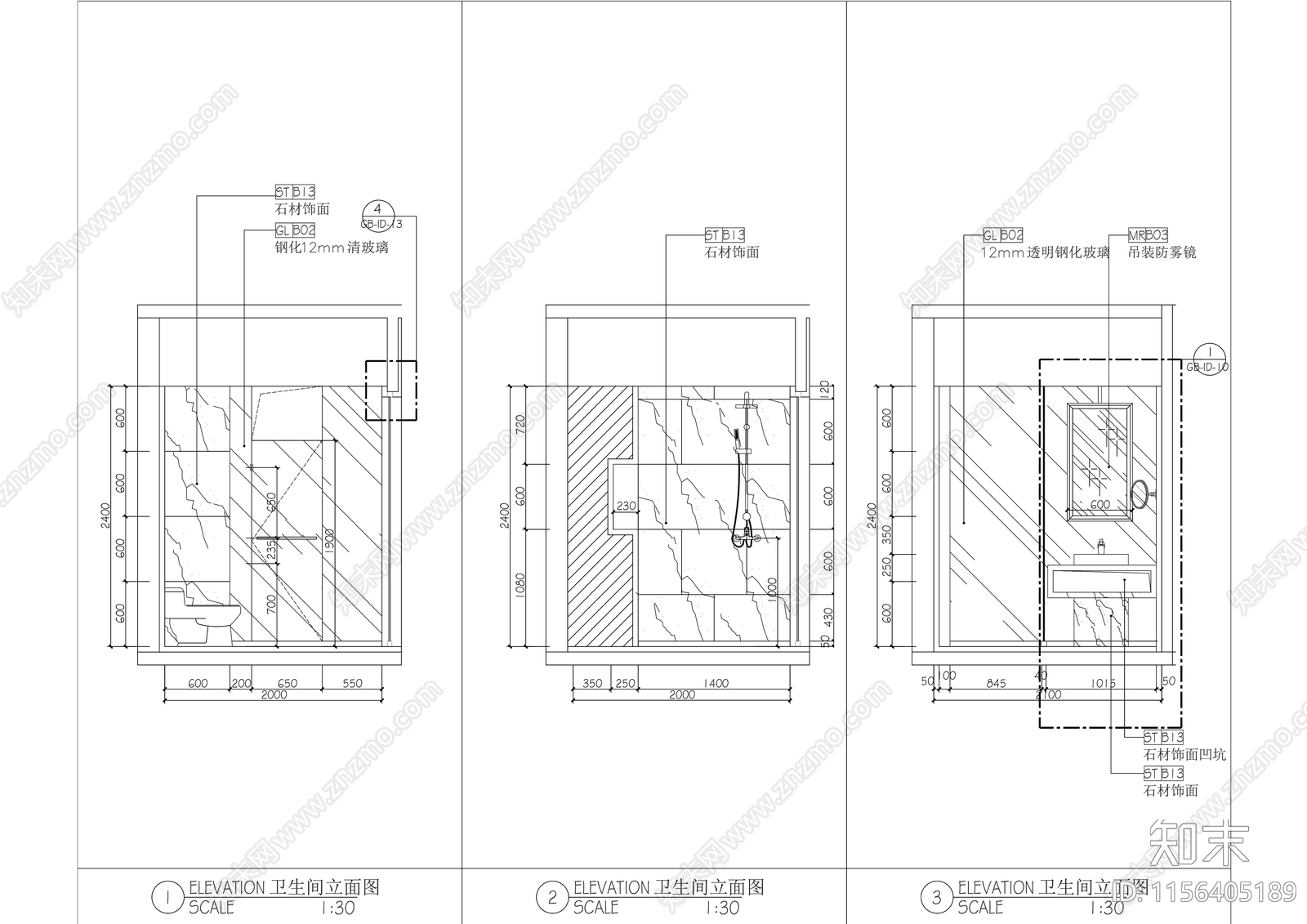 现代风格星级酒店豪华家庭套间室内精装修cad施工图下载【ID:1156405189】