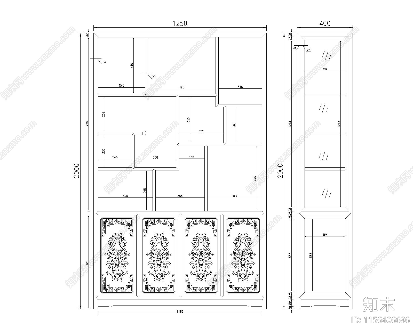 明清博古架施工图下载【ID:1156406696】