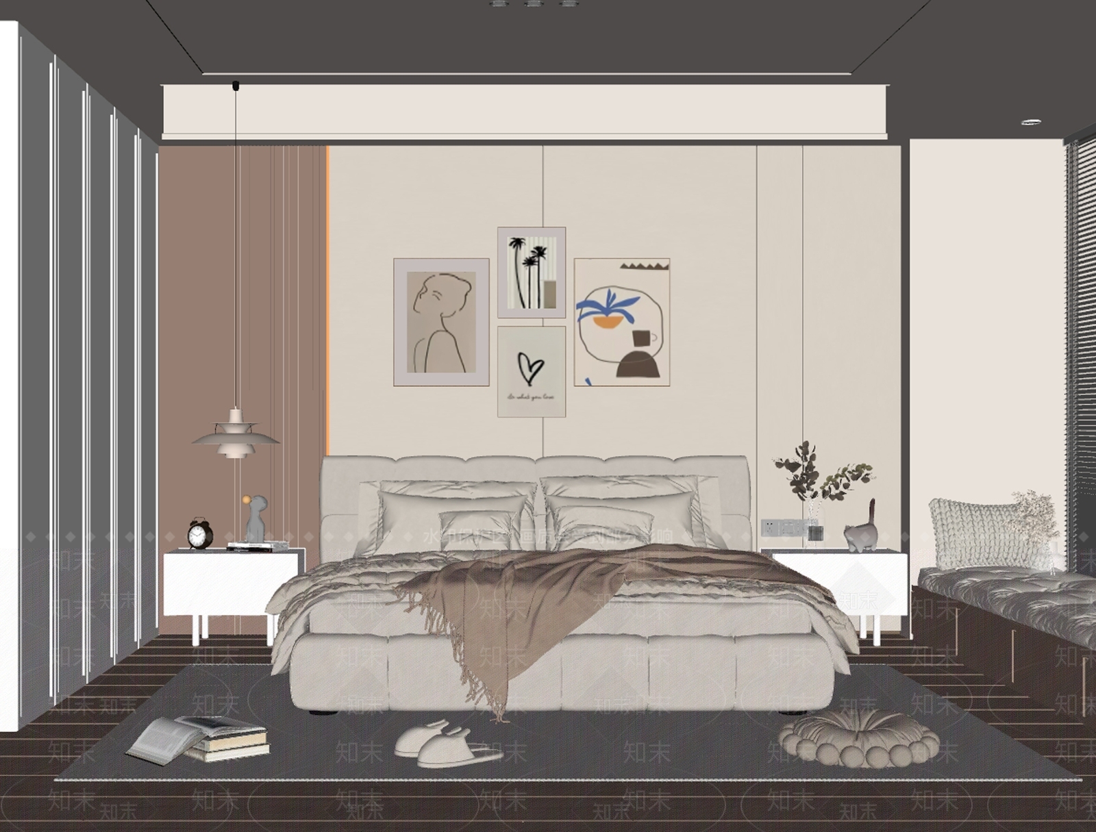 组合艺术挂画挂画组合SU模型下载【ID:1227476735】