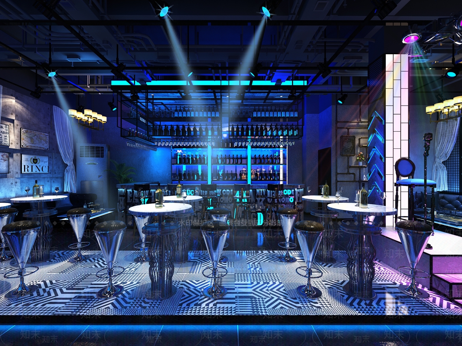 现代酒吧3D模型下载【ID:1156410068】