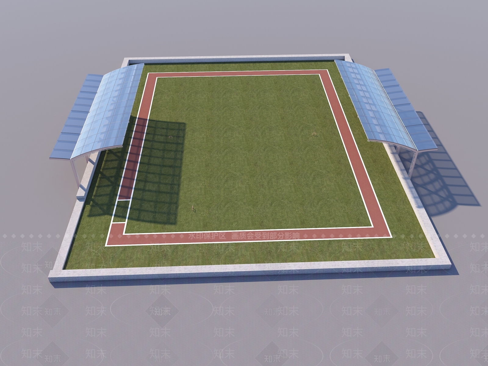 现代门球场3D模型下载【ID:1156424813】