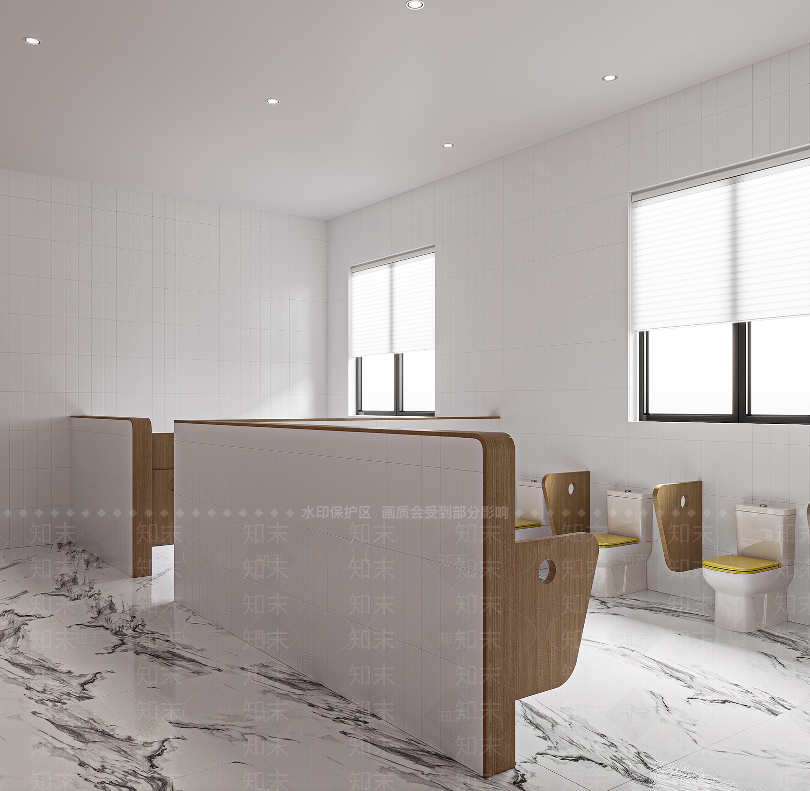 现代幼儿园卫生间3D模型下载【ID:1156425004】