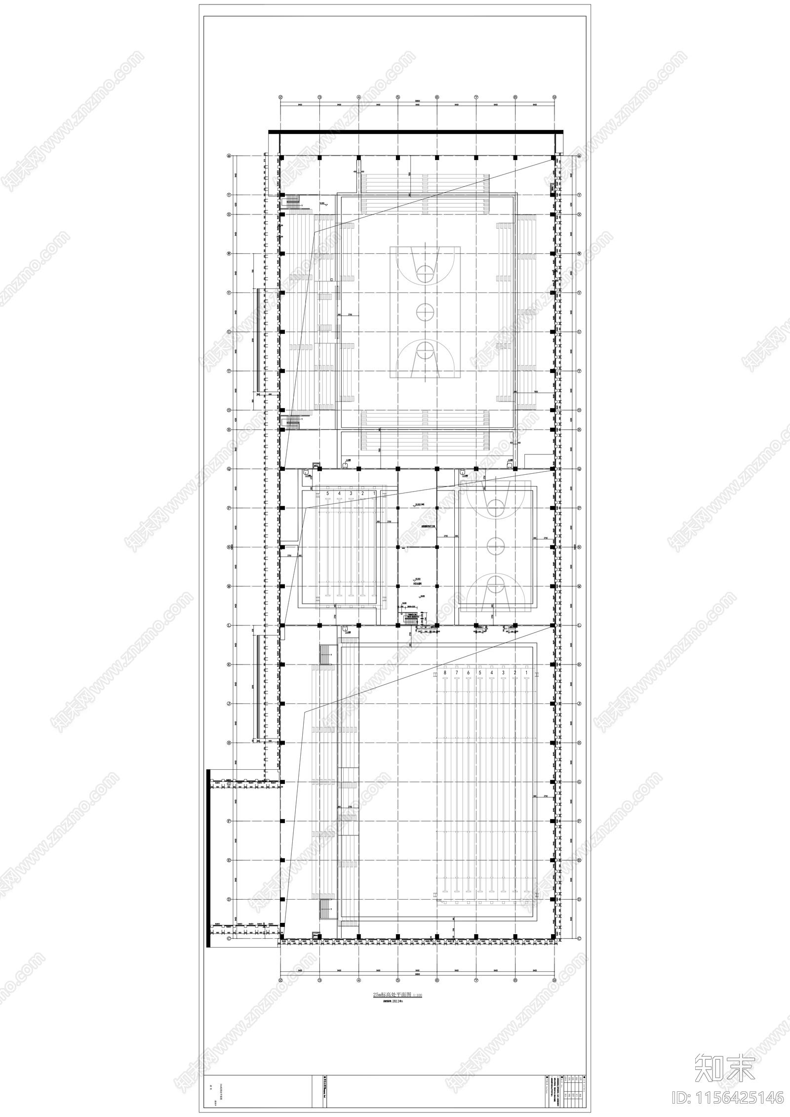 体育馆设计图纸施工图下载【ID:1156425146】