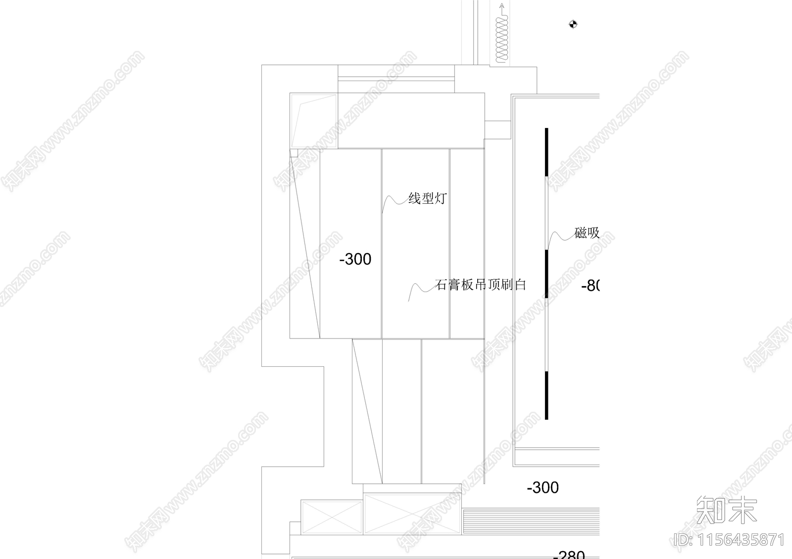 家居厨房cad施工图下载【ID:1156435871】