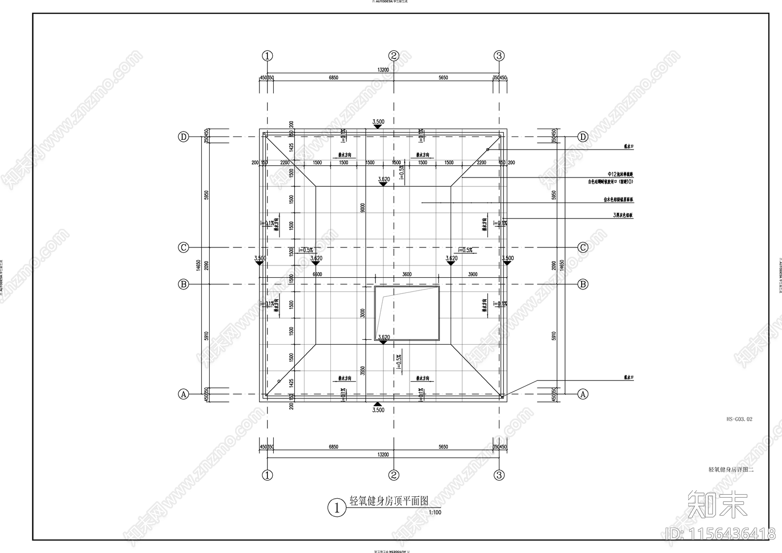 轻氧健身房园建详图cad施工图下载【ID:1156436418】