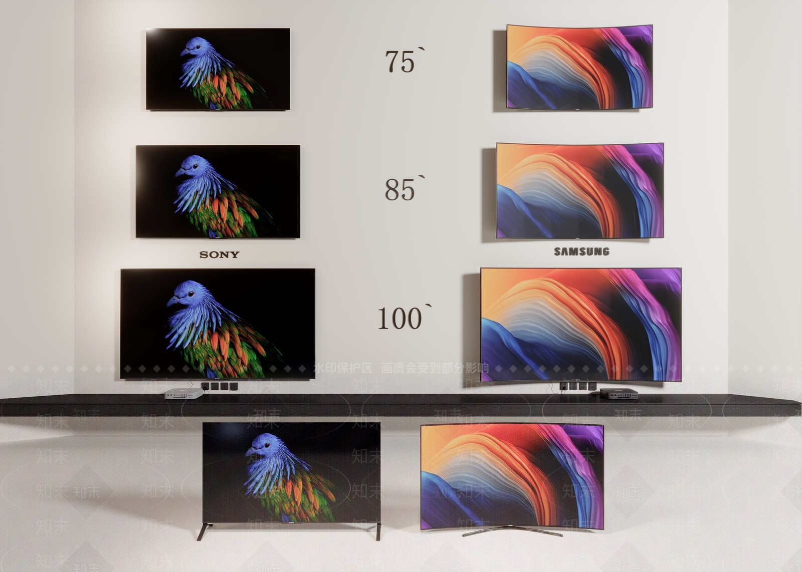SONYVSSAMNG液晶电视SU模型下载【ID:1156440008】