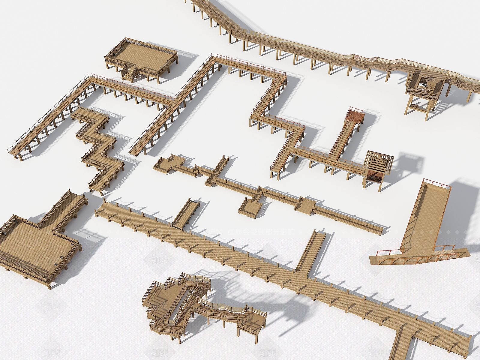 现代木平台3D模型下载【ID:1156440382】