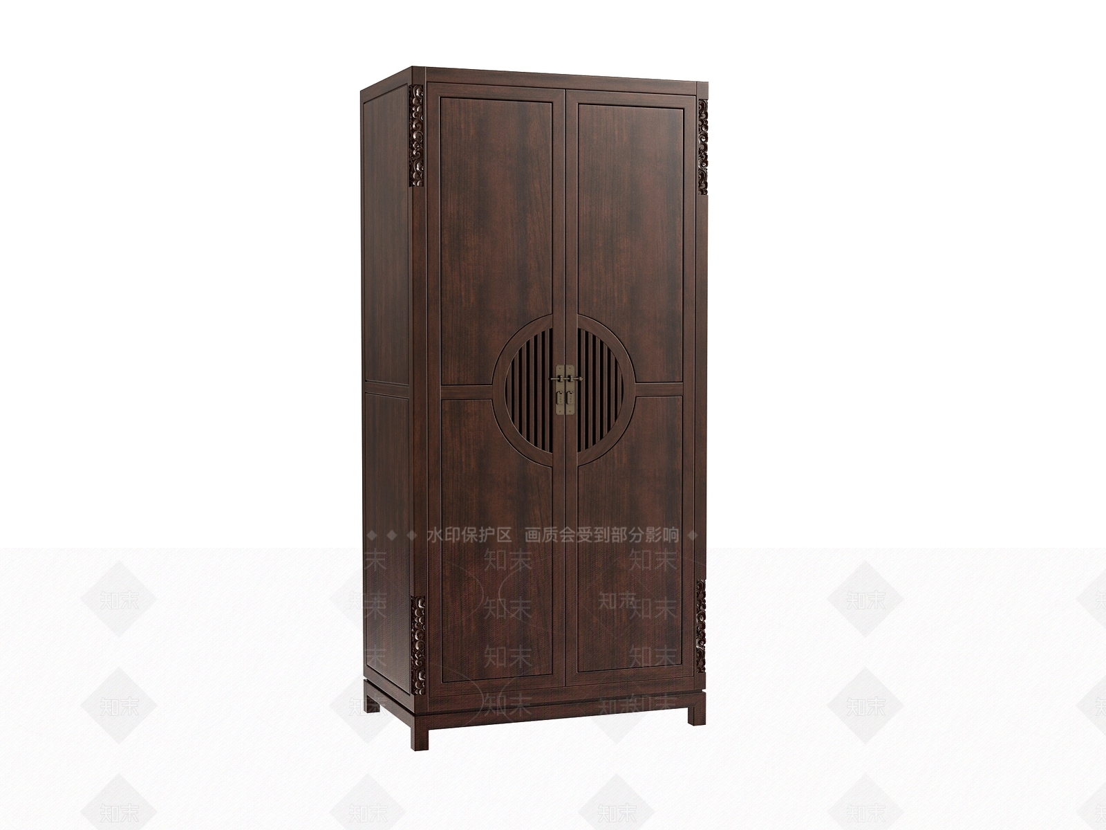 中式衣柜3D模型下载【ID:1156446478】