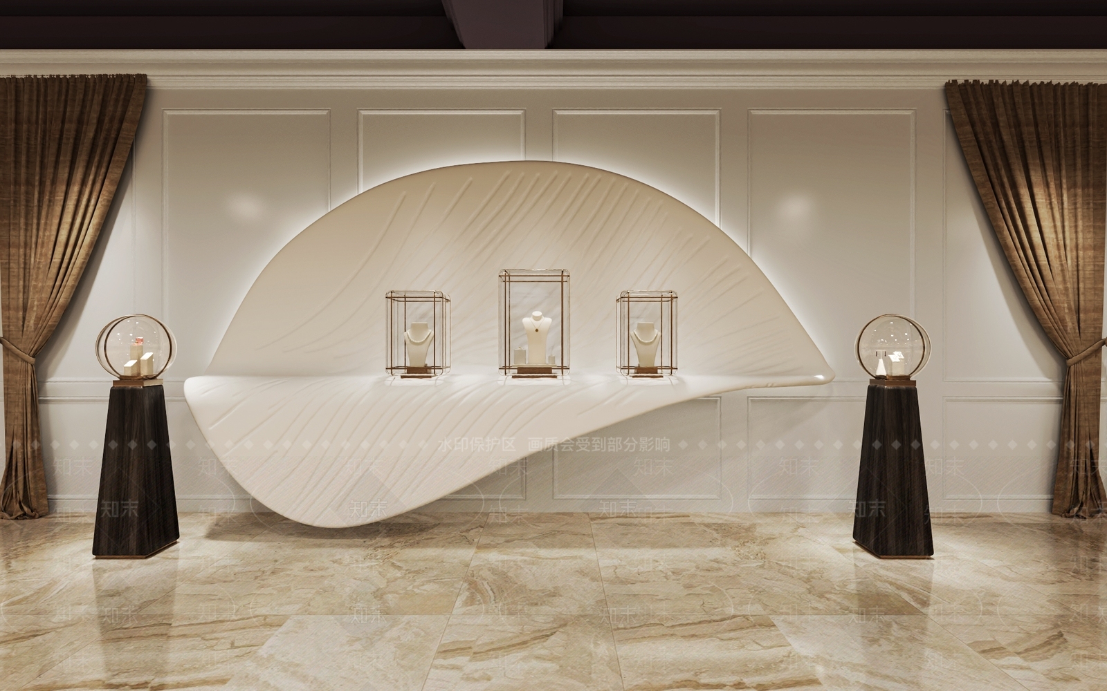 现代珠宝展示台3D模型下载【ID:1156447072】