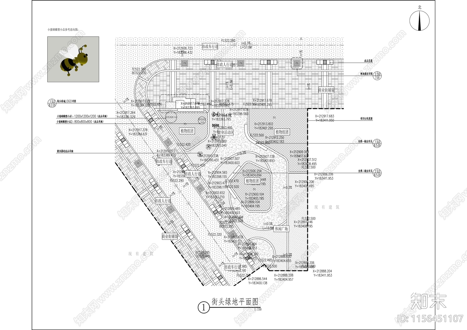 金鸡社区环境整治工程cad施工图下载【ID:1156451107】