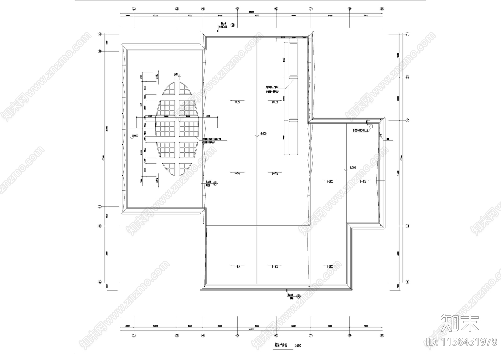 雷克萨斯汽车展厅店cad施工图下载【ID:1156451978】