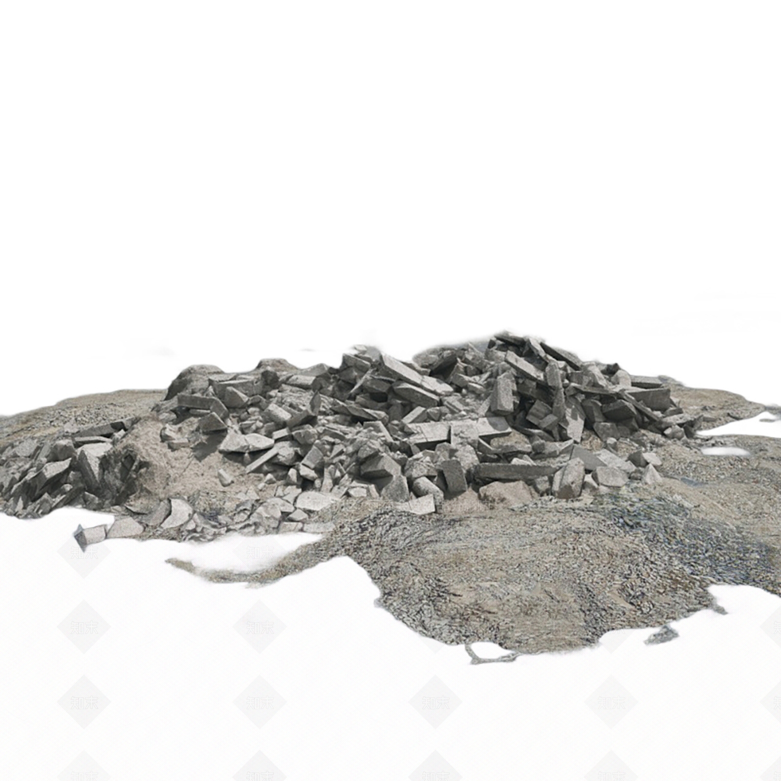 现代碎石堆3D模型下载【ID:1156459980】