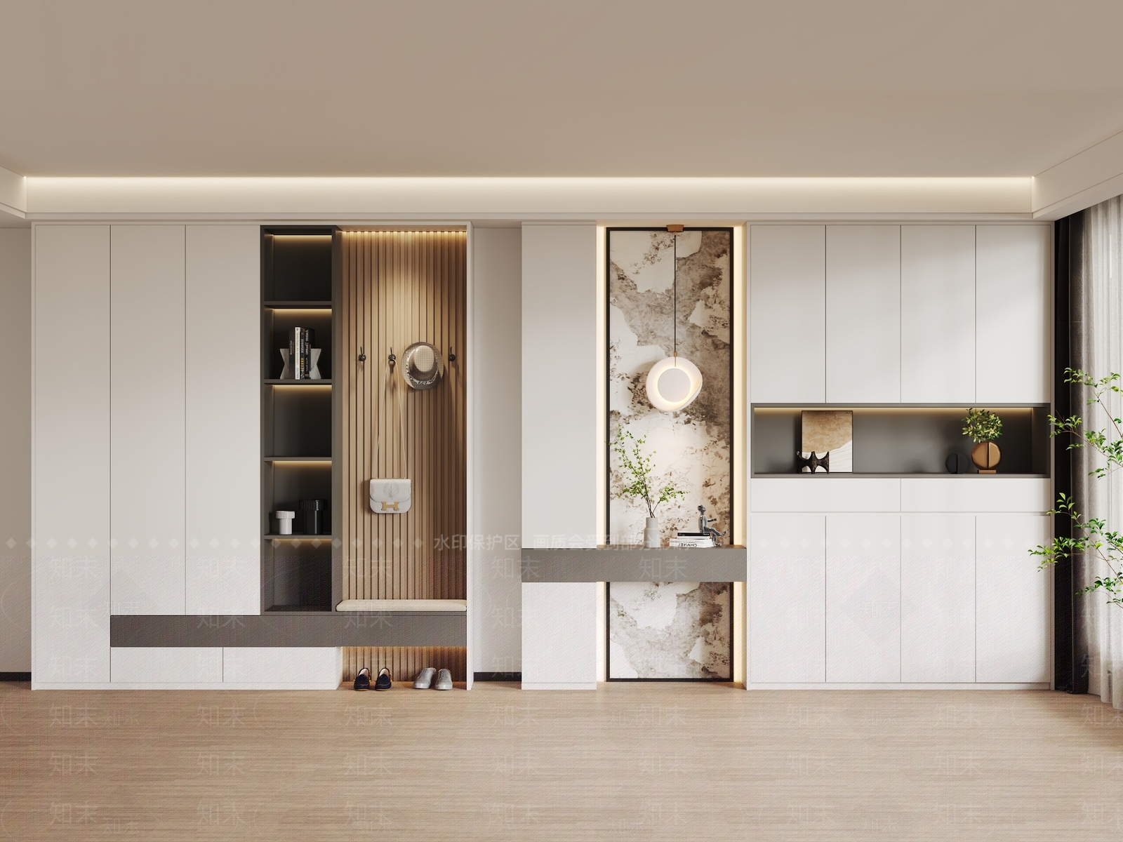 现代简约风鞋柜SU模型下载【ID:1156461246】