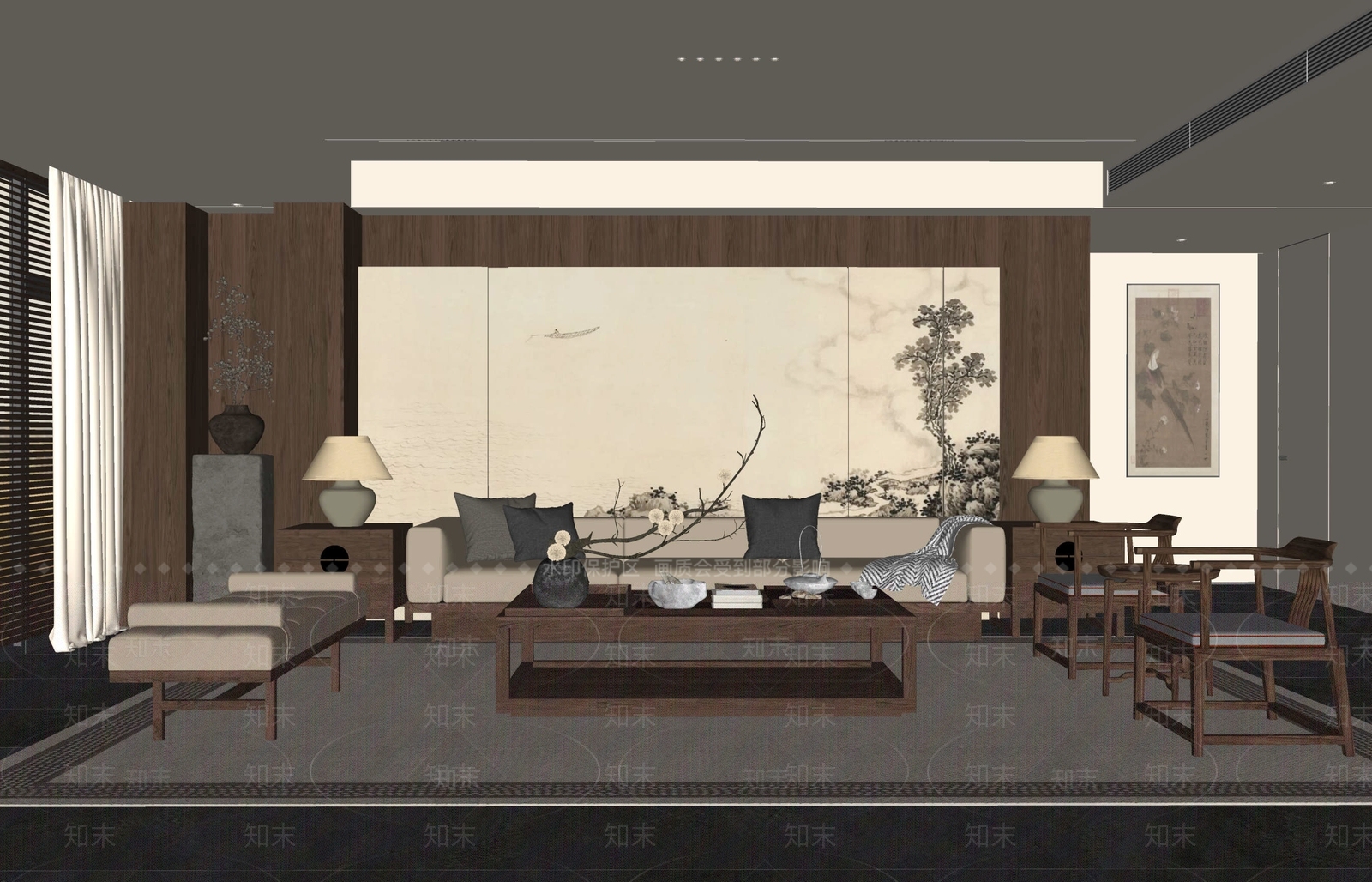 三人沙发三人沙发SU模型下载【ID:1227491824】