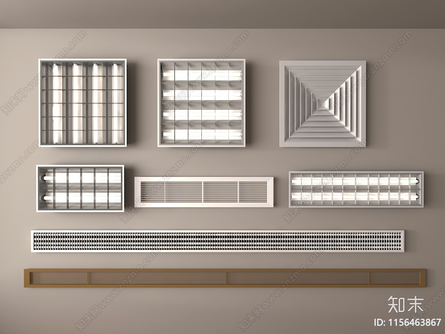 空调出风口3D模型下载【ID:1156463867】