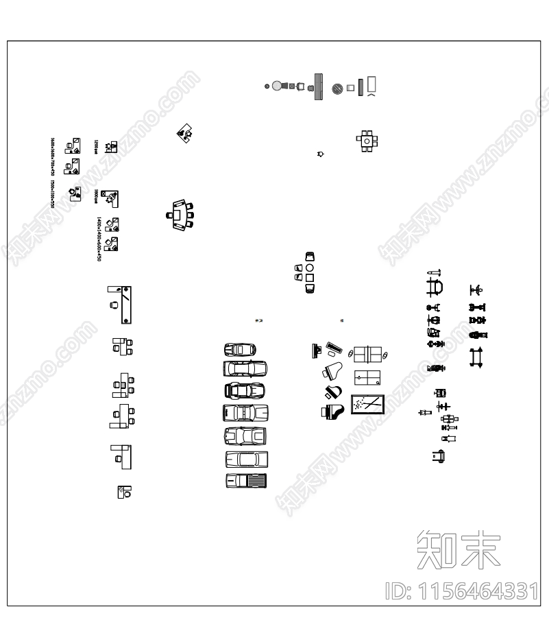 办公室综合家具施工图下载【ID:1156464331】