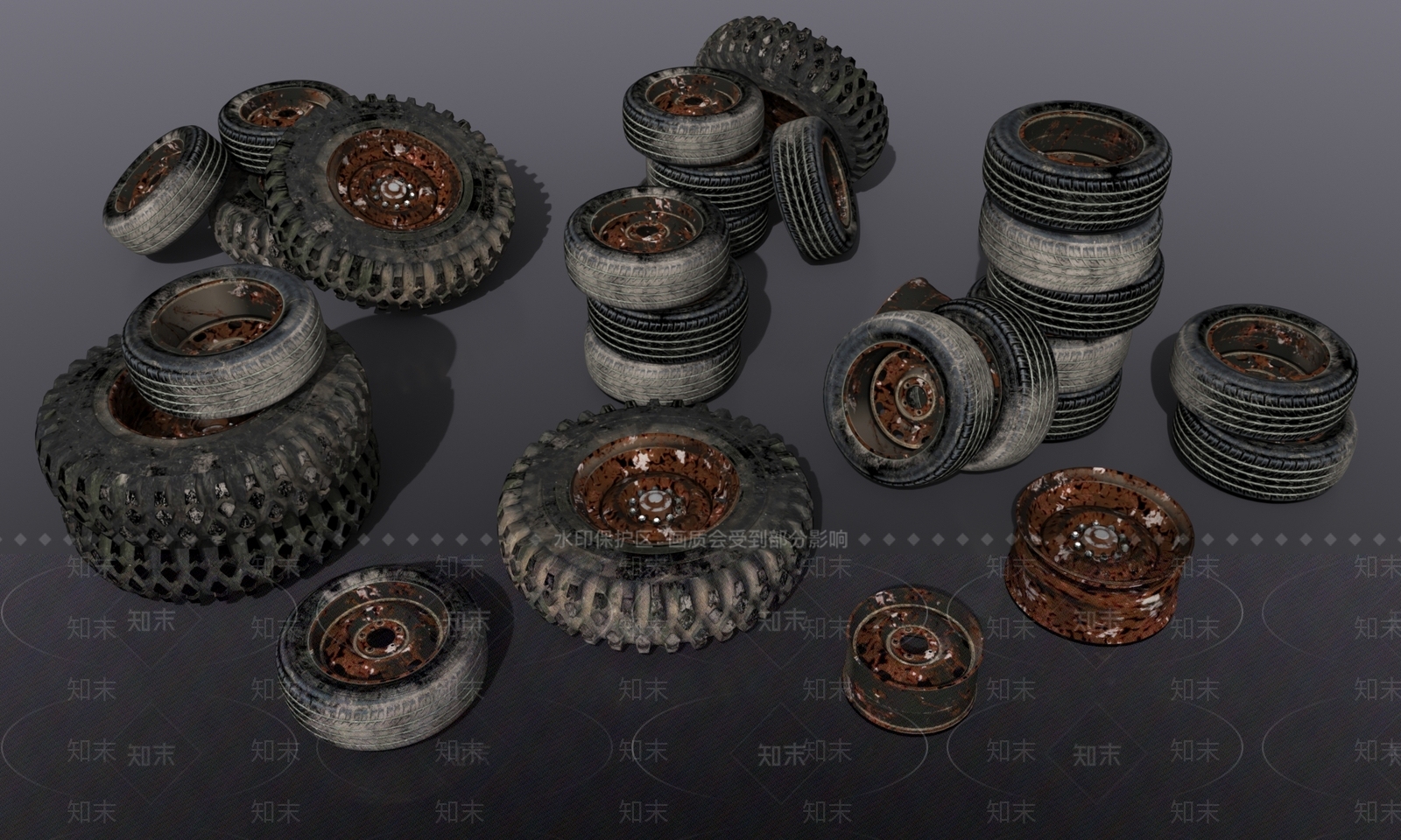 废旧汽车3D模型下载【ID:1156466845】