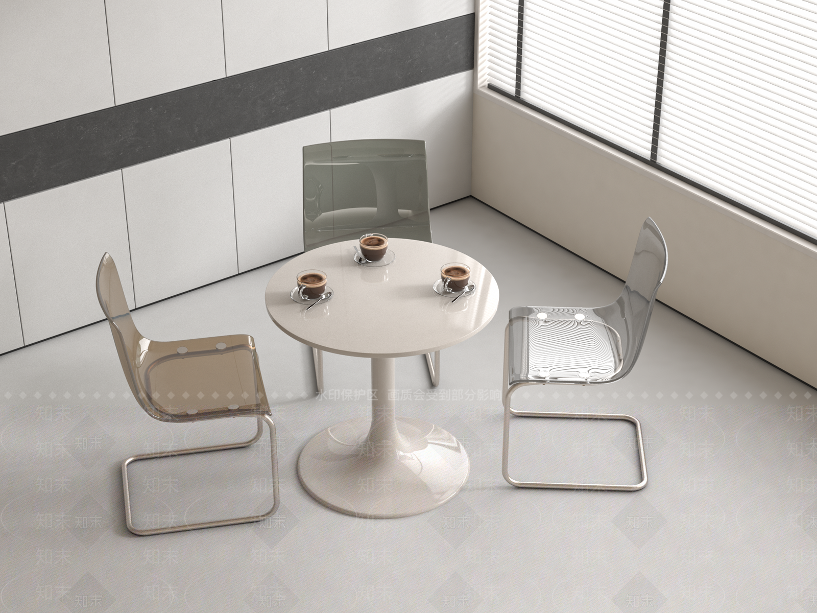 现代休闲桌椅组合3D模型下载【ID:1156467352】