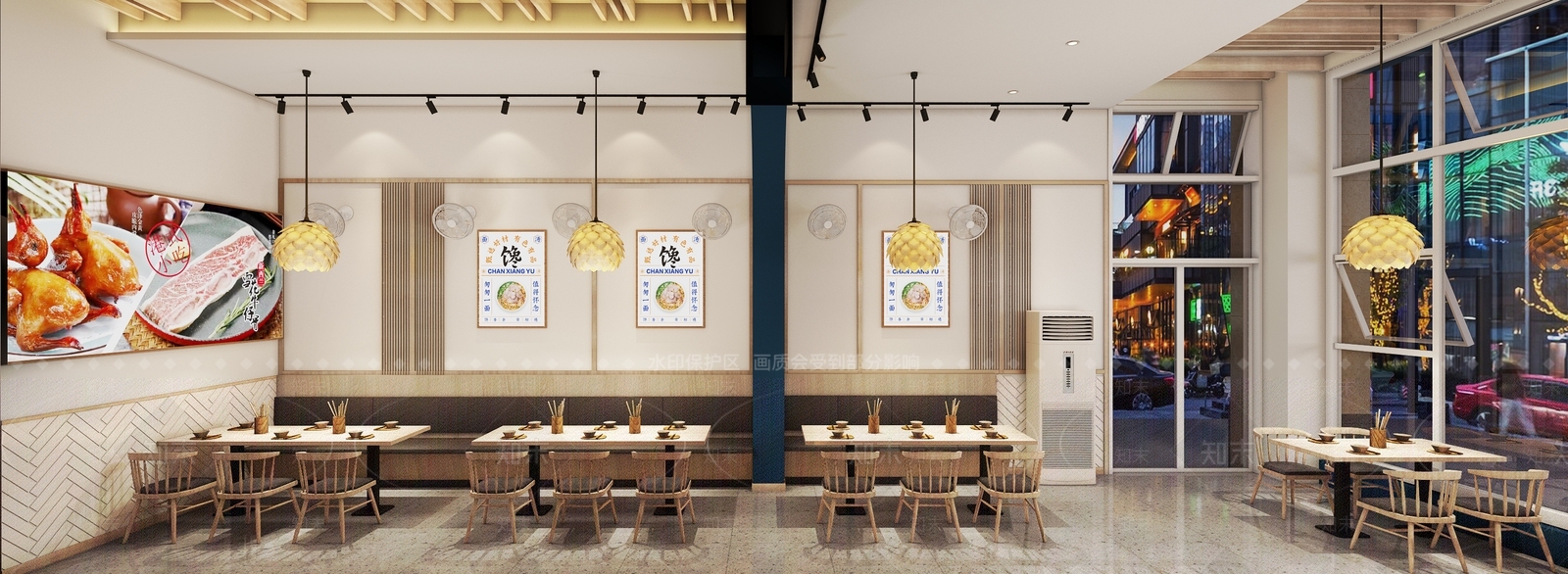 现代海鲜粉店3D模型下载【ID:1156474118】