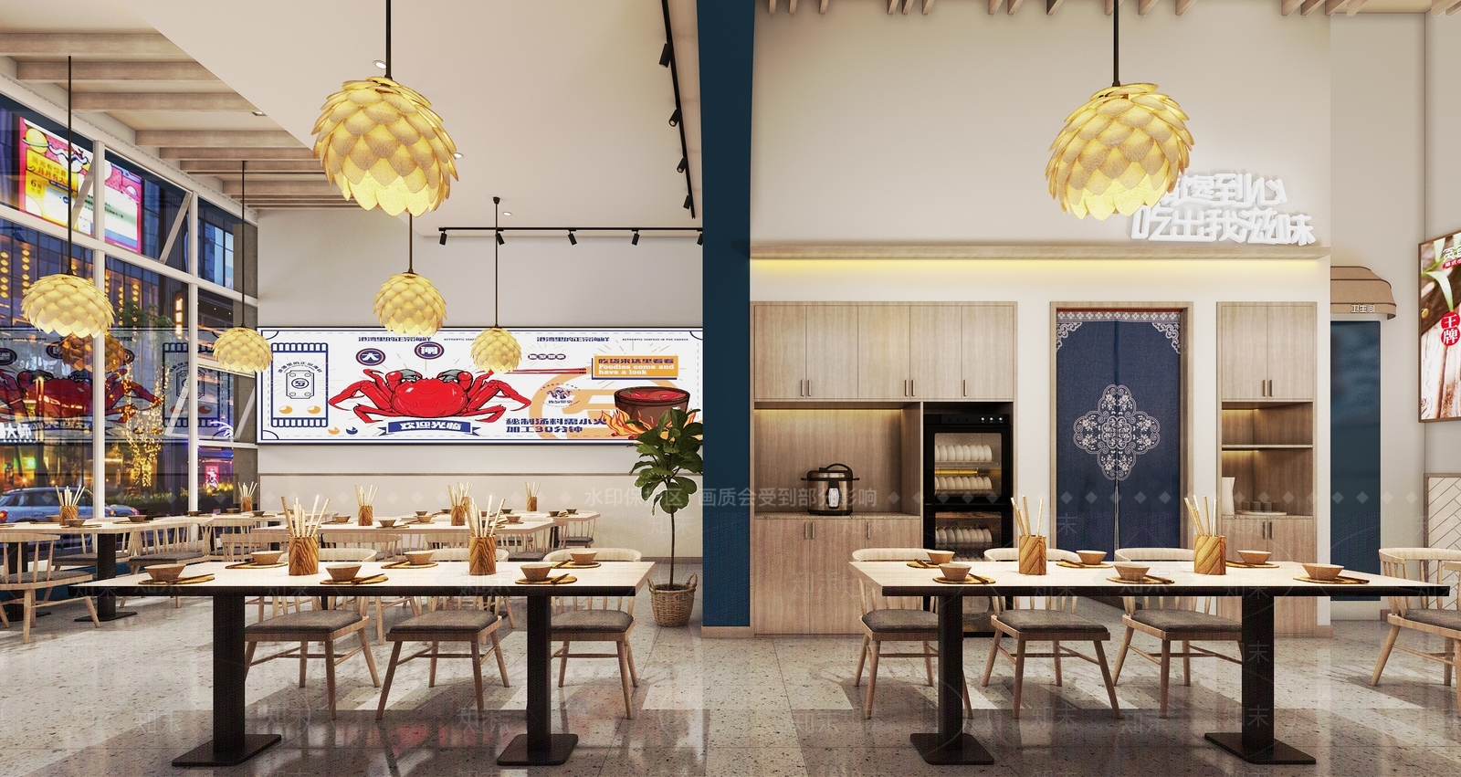 现代海鲜粉店3D模型下载【ID:1156474118】