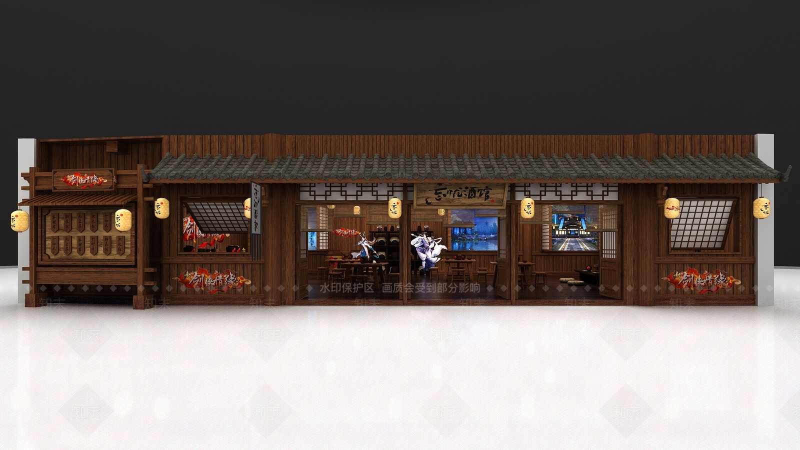 中式酒庄3D模型下载【ID:1156476381】