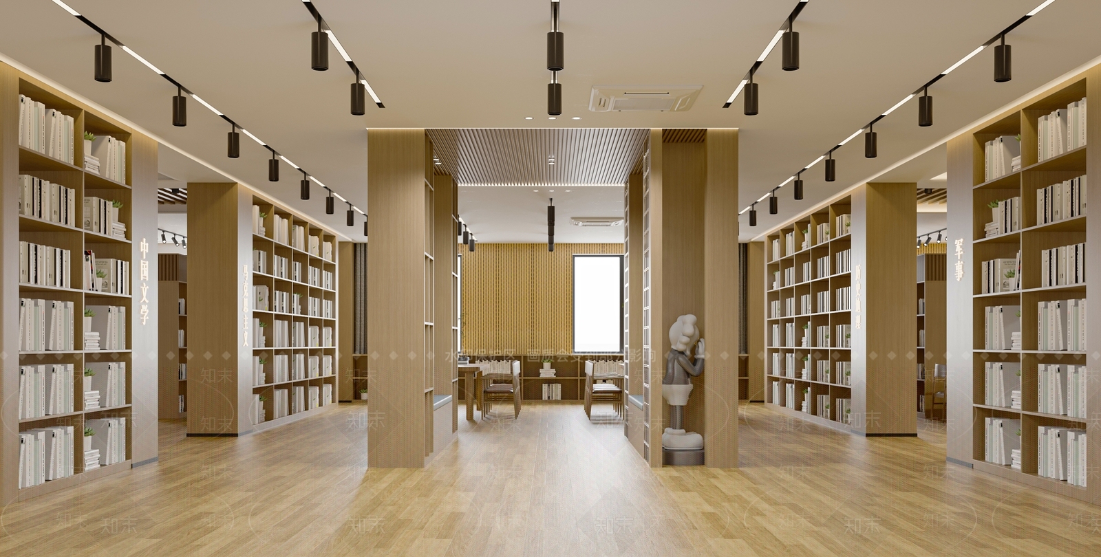 现代图书馆3D模型下载【ID:1156478355】