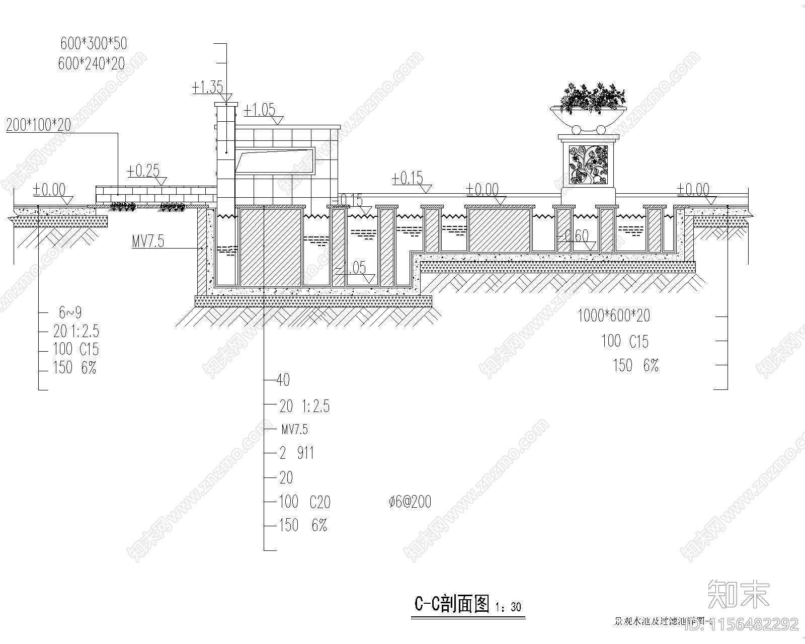 某别墅庭院景观施工图下载【ID:1156482292】