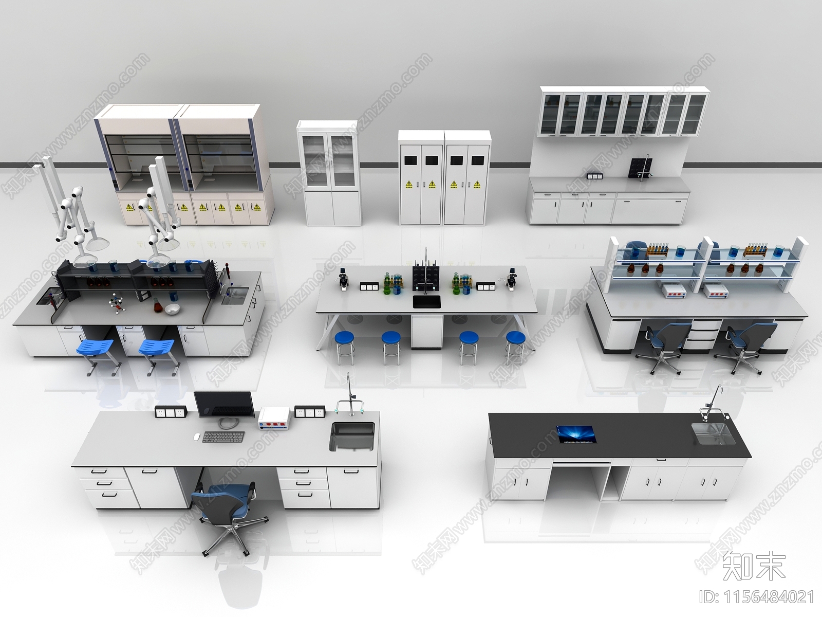 现代实验桌3D模型下载【ID:1156484021】
