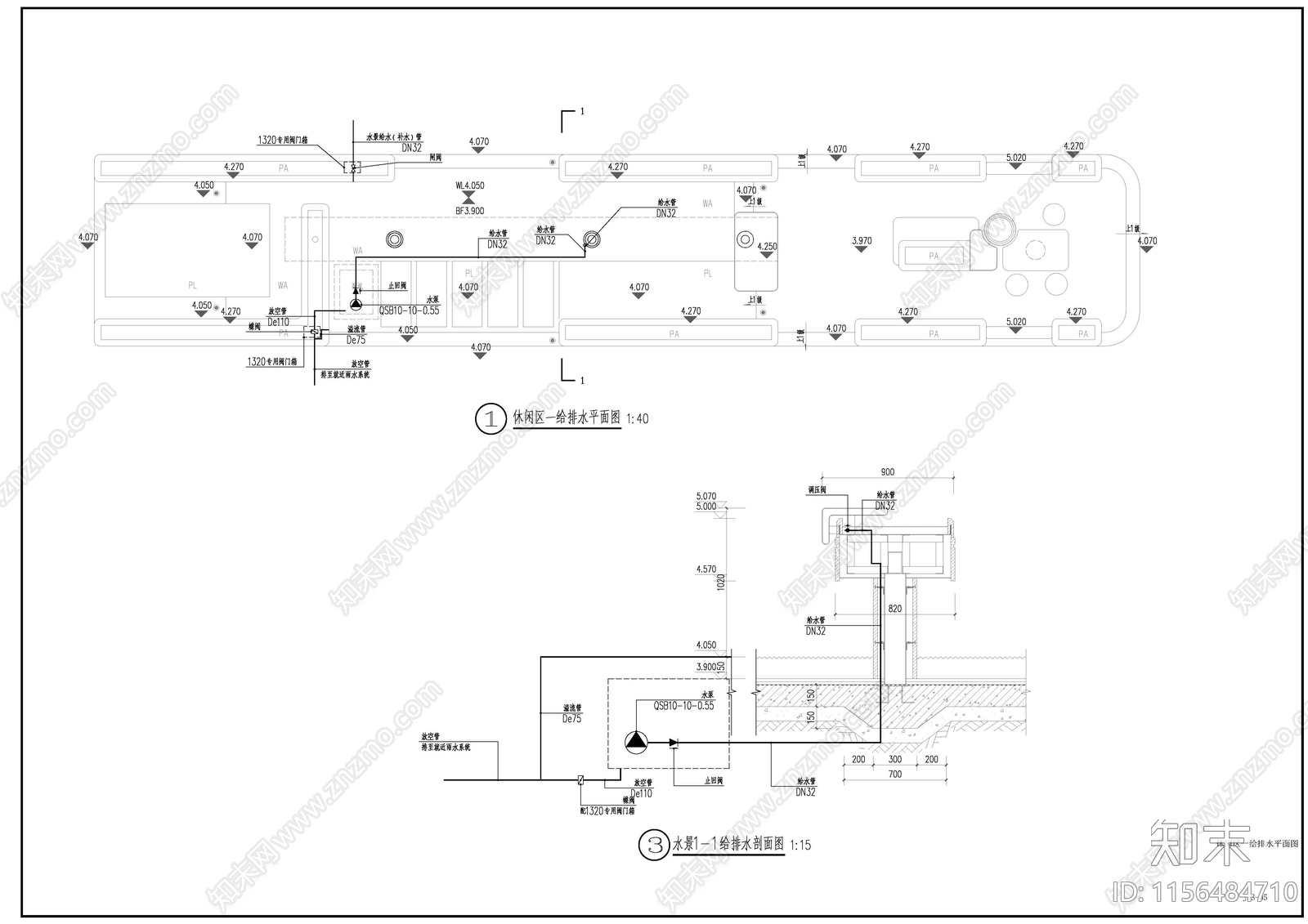别墅庭院给排水完整详图施工图下载【ID:1156484710】