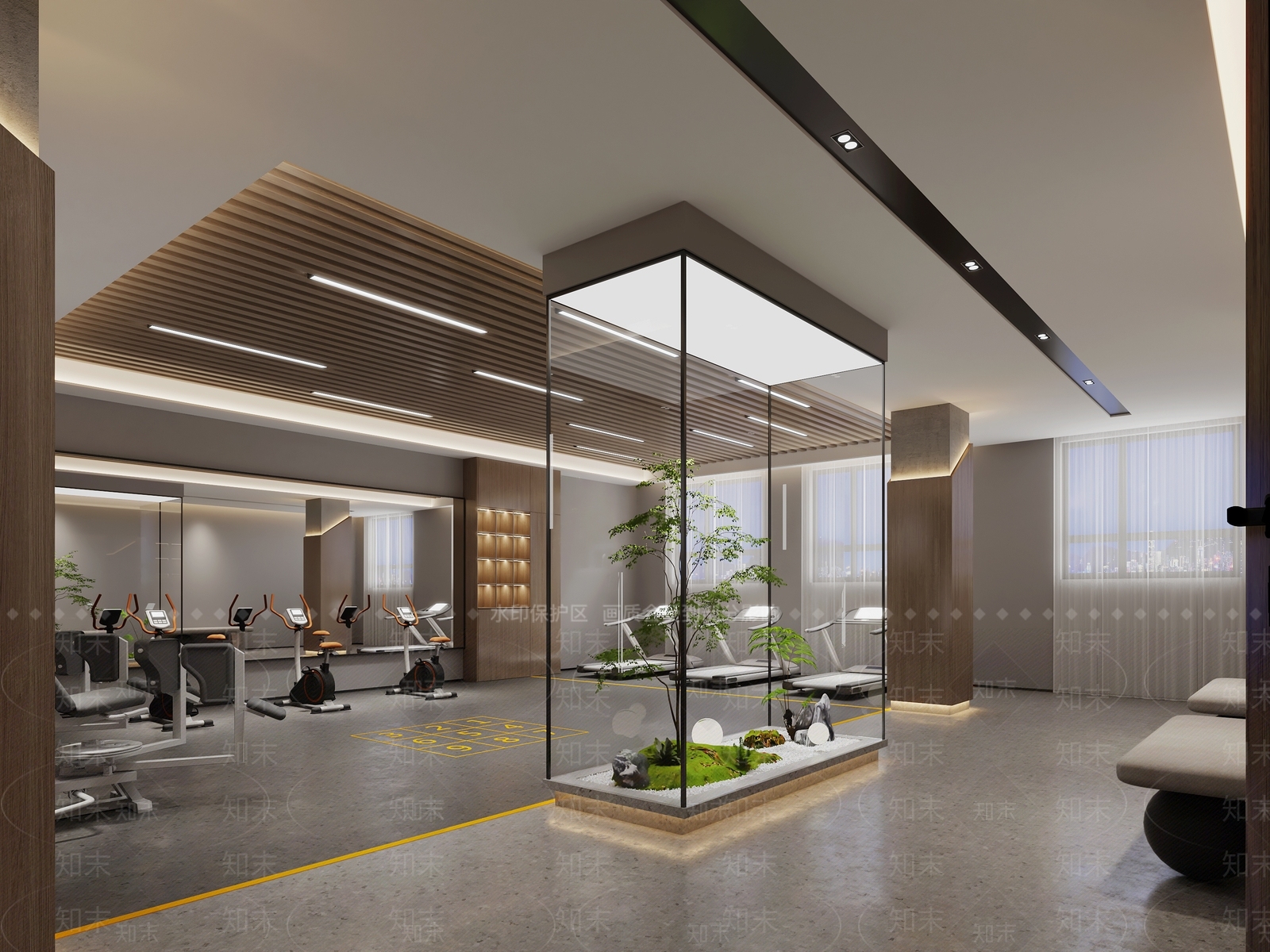 现代健身房3D模型下载【ID:1156484981】