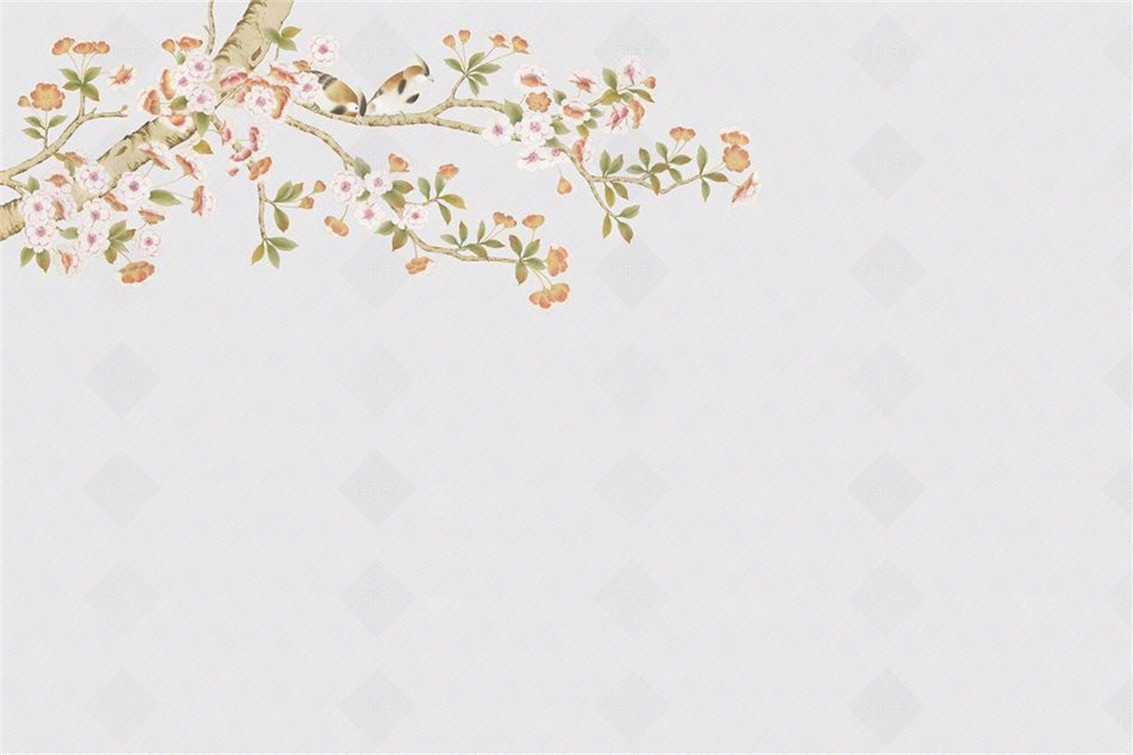 灰色新中式花鸟背景壁纸壁布贴图下载【ID:1156486380】