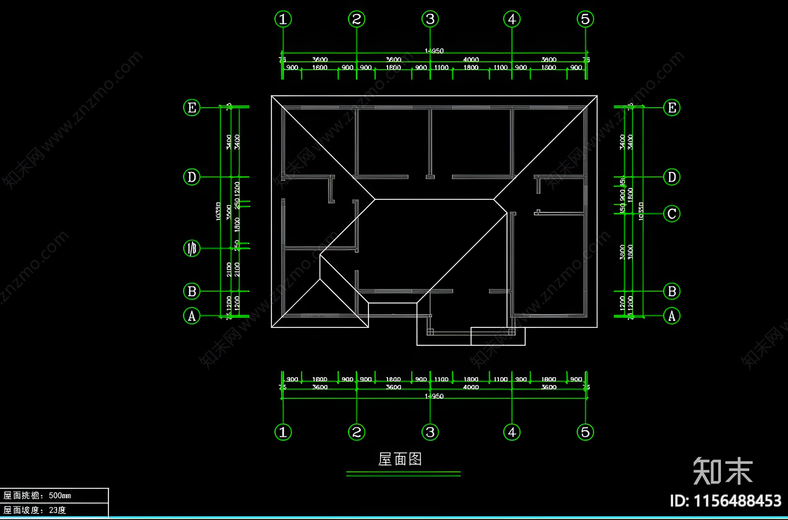 一层别墅建筑CAD施工图下载【ID:1156488453】