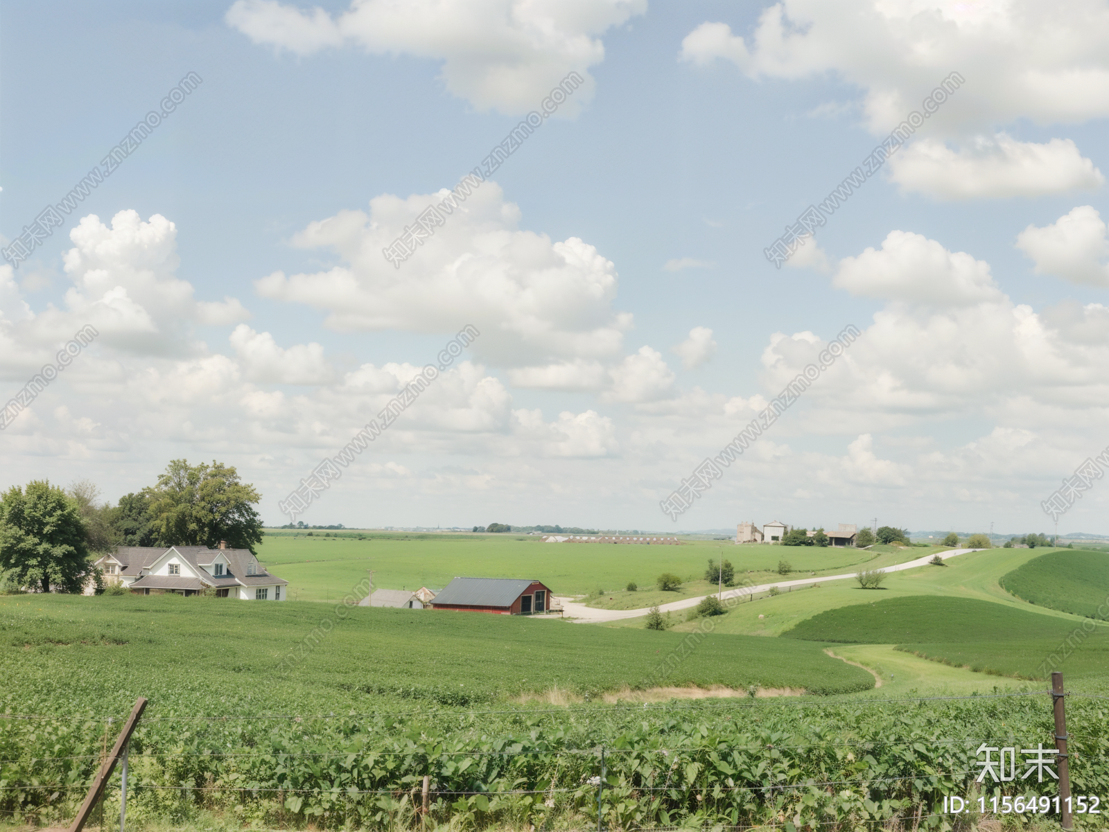 田野乡村外景贴图下载【ID:1156491152】