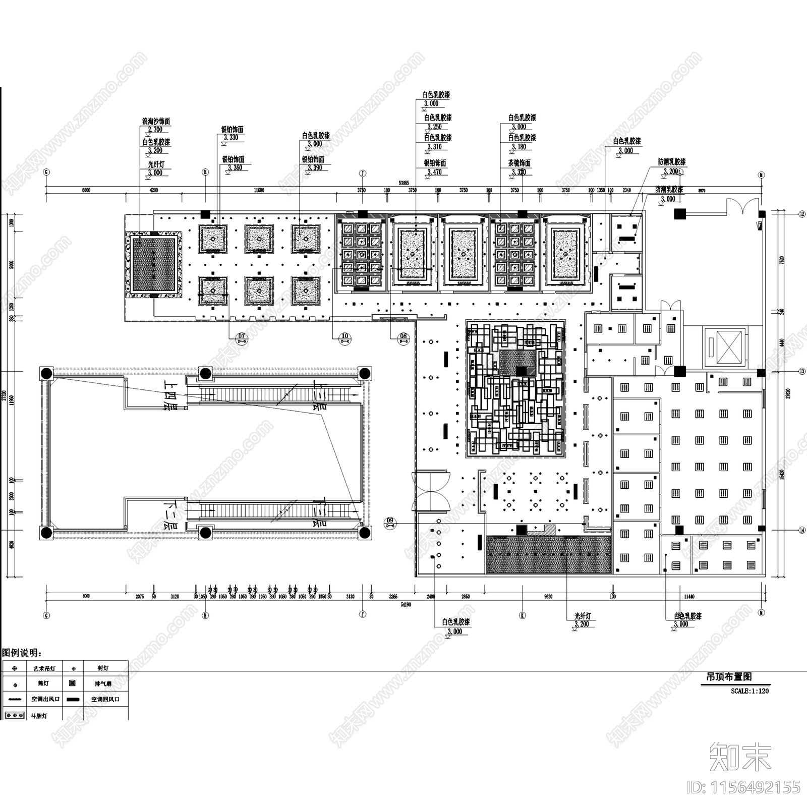 复古混搭风诺米丁餐厅室内工装cad施工图下载【ID:1156492155】