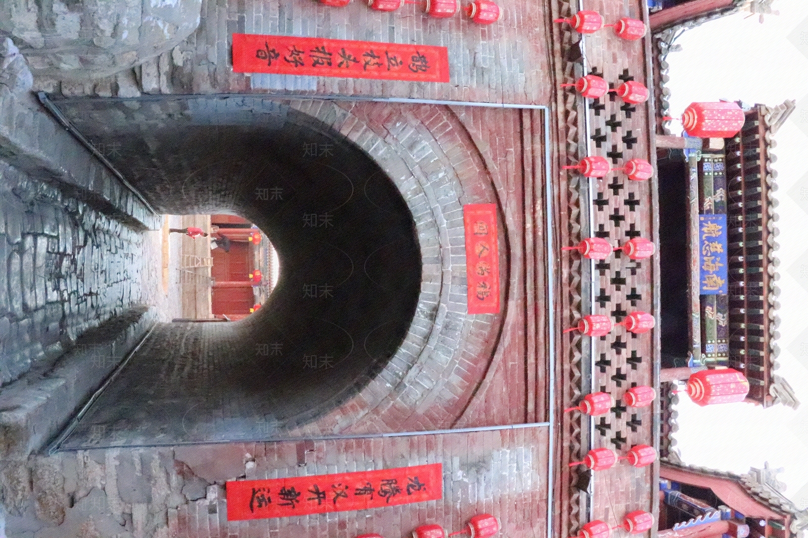 古建筑城楼年味贴图下载【ID:1156493858】