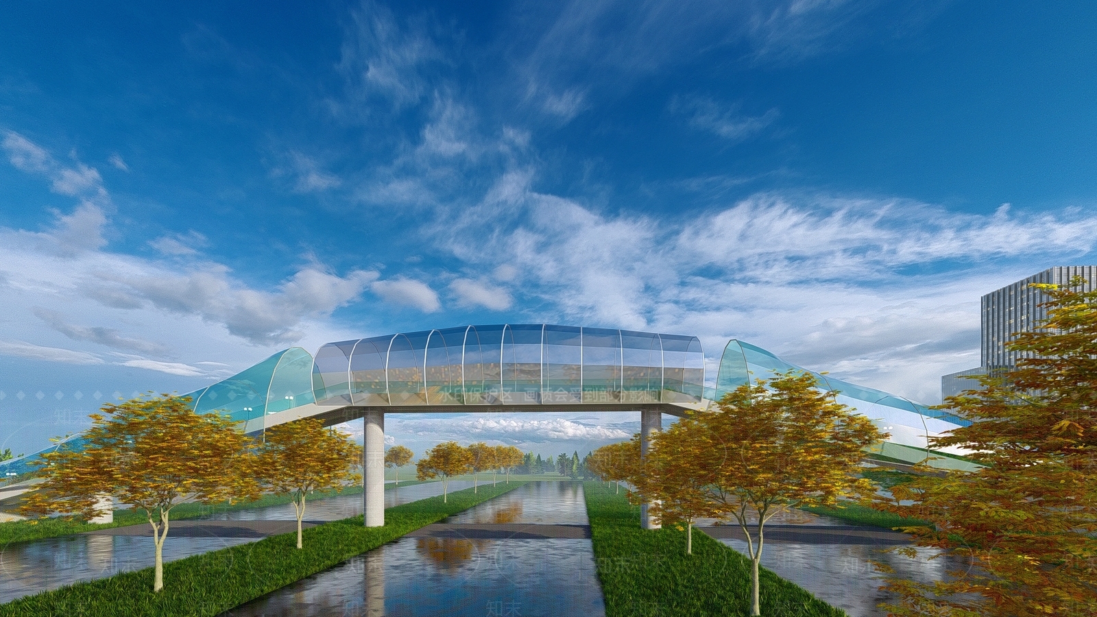 现代人行景观桥SU模型下载【ID:1156744960】