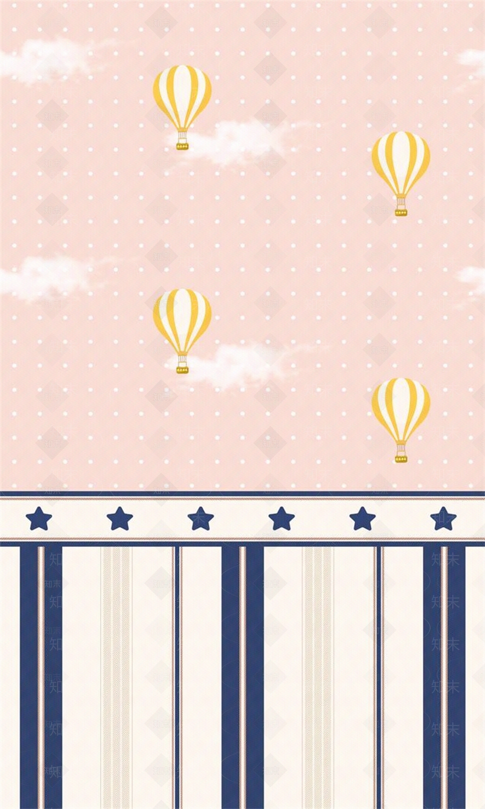 粉色儿童房壁纸壁布贴图下载【ID:1156495614】