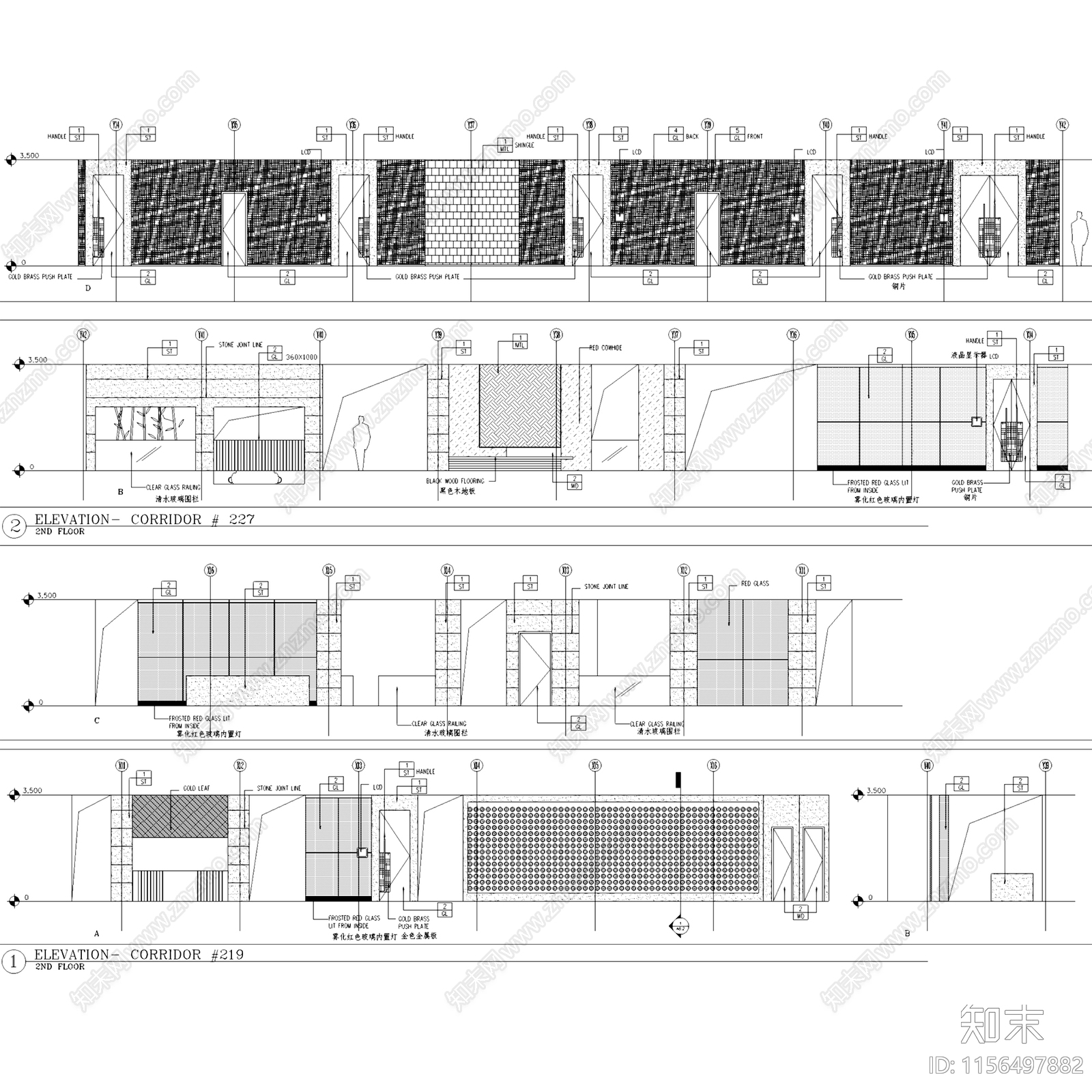 复古风俏江南新理念中餐厅室内工装cad施工图下载【ID:1156497882】