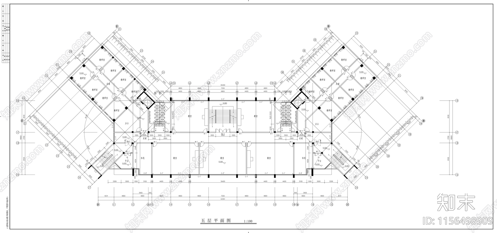 消防教学学校cad施工图下载【ID:1156498909】