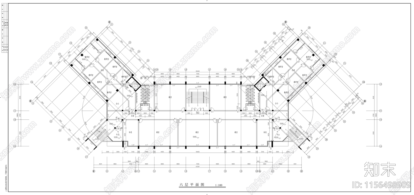 消防教学学校cad施工图下载【ID:1156498909】